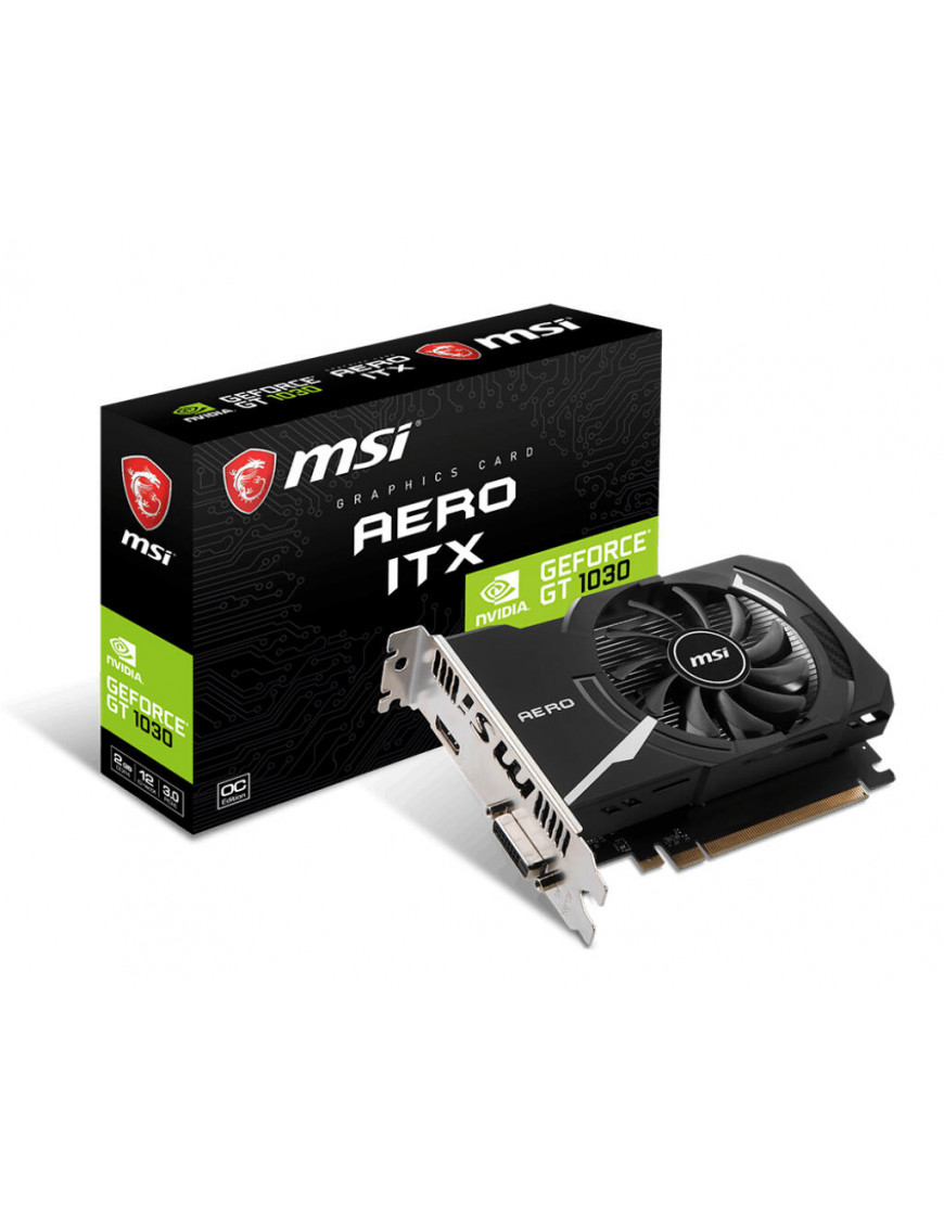 MSI GeForce GT 1030 Aero ITX OC 2GB GDDR4 Grafikkarte DVI/HD