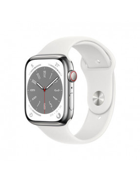 Apple Computer Watch Series 8 LTE 45mm Edelstahl Silber Spor