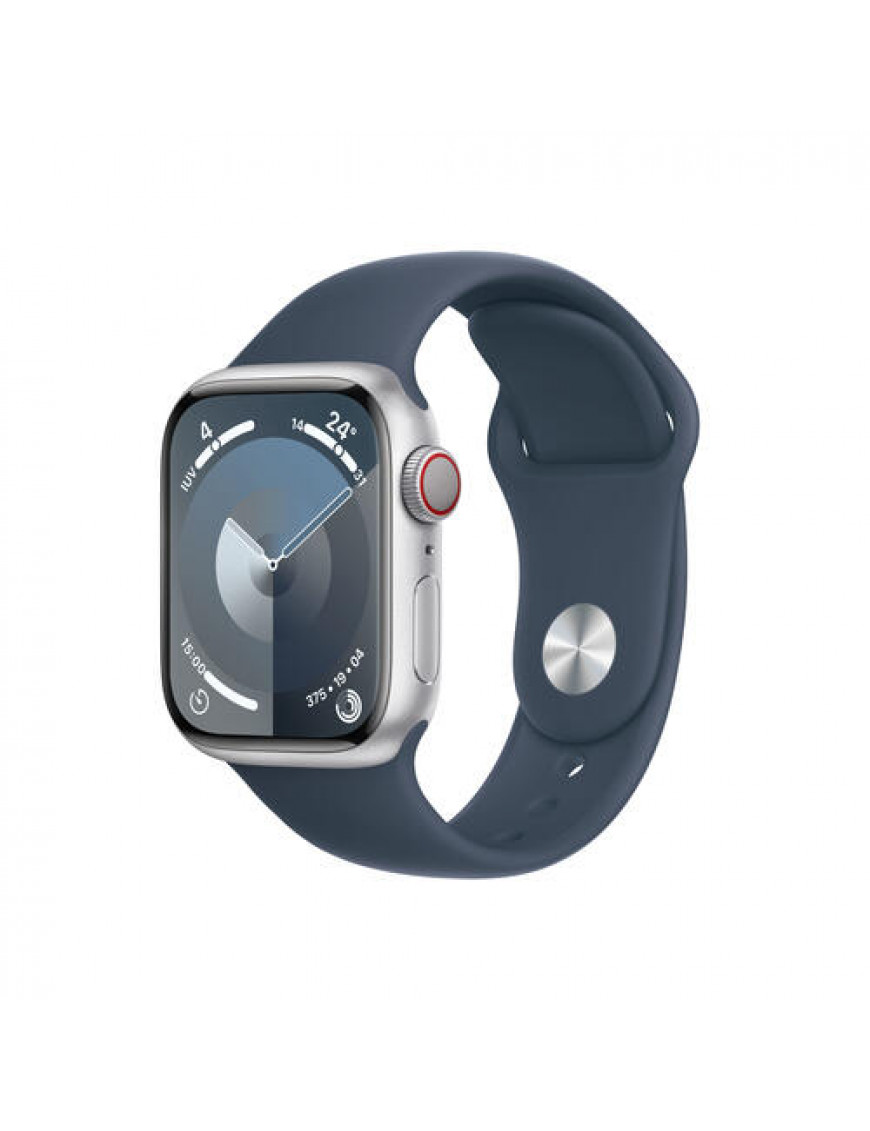 Apple Computer Watch Series 9 LTE 41mm Aluminium Silber Spor