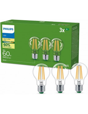 Philips Classic LED Lampe mit 60W, E27 Sockel, Klar, Warmwhi