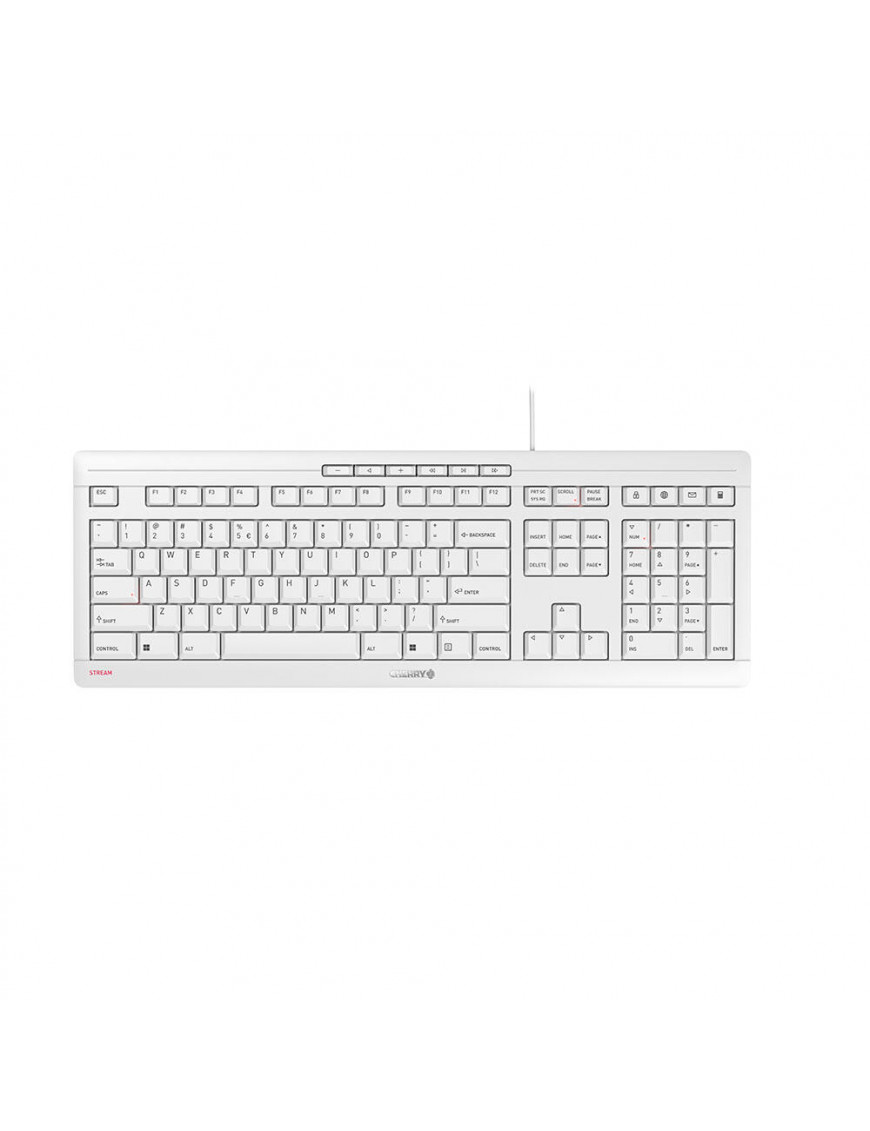 Cherry CHERRY STREAM KEYBOARD 2019 USB weiß-grau QWERTY