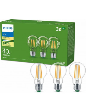 Philips Classic LED Lampe mit 40W, E27 Sockel, Klar, Warmwhi