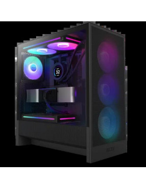 NZXT H5 Flow RGB 2024 Midi Tower ATX Gehäuse schwarz mit Sic