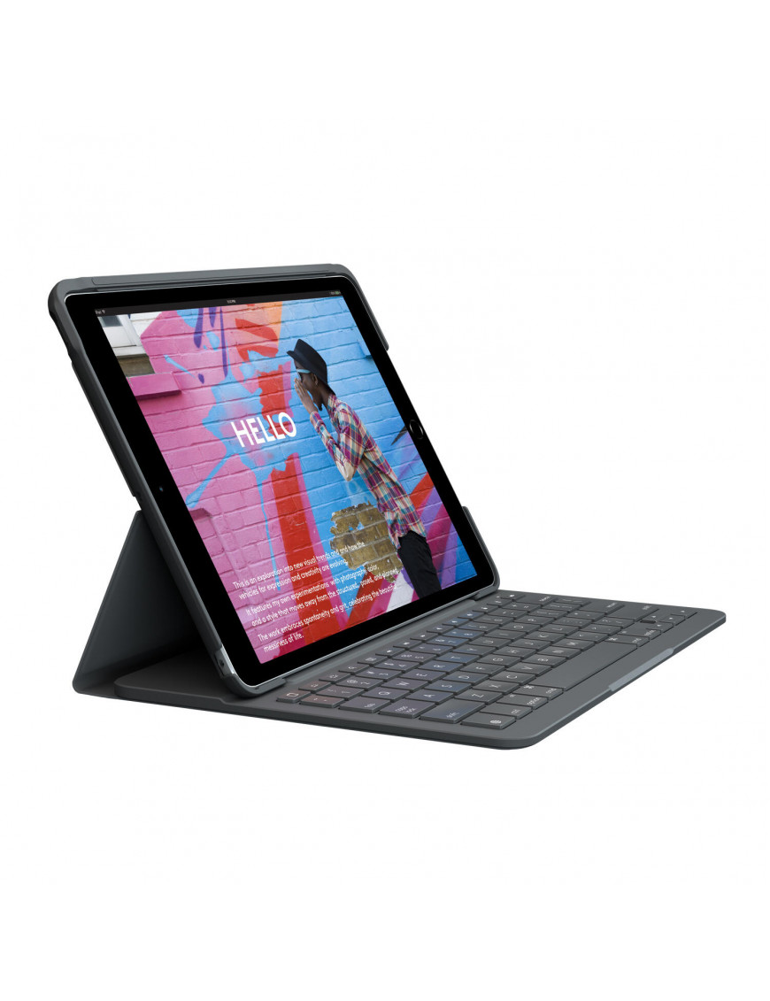 LOGITECH Logitech Slim Folio Hülle und Tastatur für Apple iP